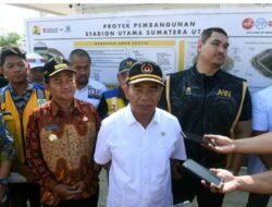 Pj Gubsu Tinjau Sport Centre Bersama Menko PMK dan Menpora, Optimis Stadion Sepakbola Rampung Juli