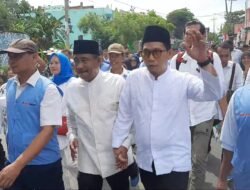 Ribuan Massa Hantarkan Amir Hamzah – Hasanul Jihadi Ke KPU