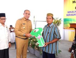 Pj. Bupati Langkat Resmikan 6 Rumah Layak Huni