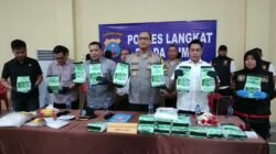 Polres Langkat Musnahkan 21,4 Kg Sabu