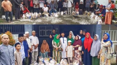 Berbagi Sembako Ramadhan, Tokoh Masyarakat M. Arif Tanjung Sambangi Sudirejo dan Helvetia