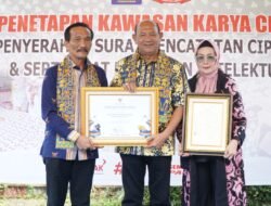 Syah Afandin Terima Sertifikat KIK, Kukuhkan Kampung Batik Brandan sebagai Kawasan Karya Cipta